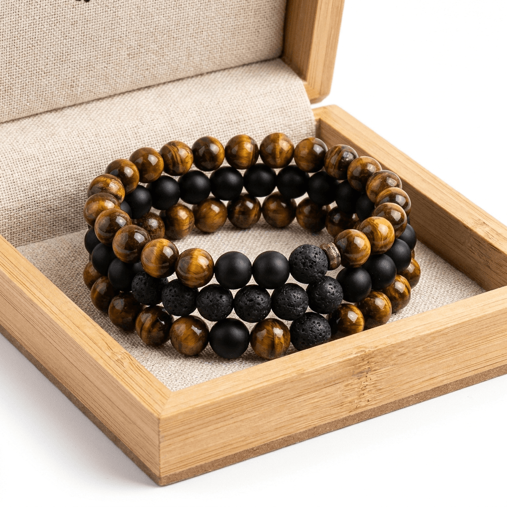 Natural Stone Bracelet Set (3-Pack)