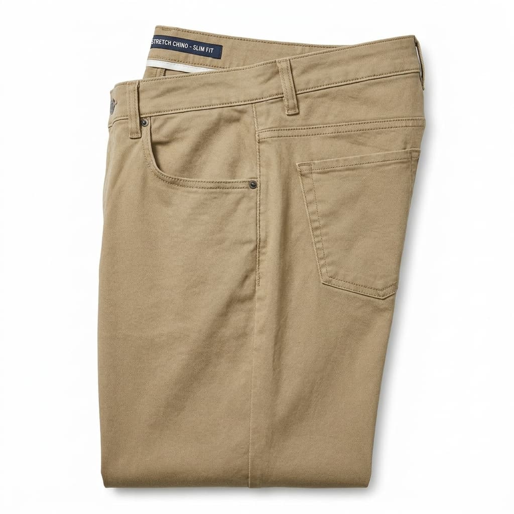Stretch Chino Pants (5-Pocket, Slim Fit)