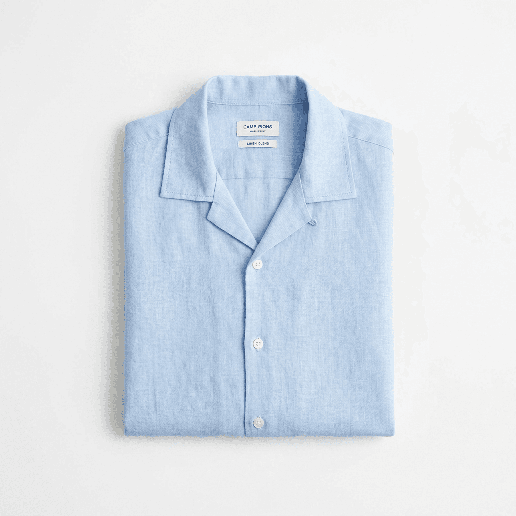 Linen Blend Button-Down Shirt