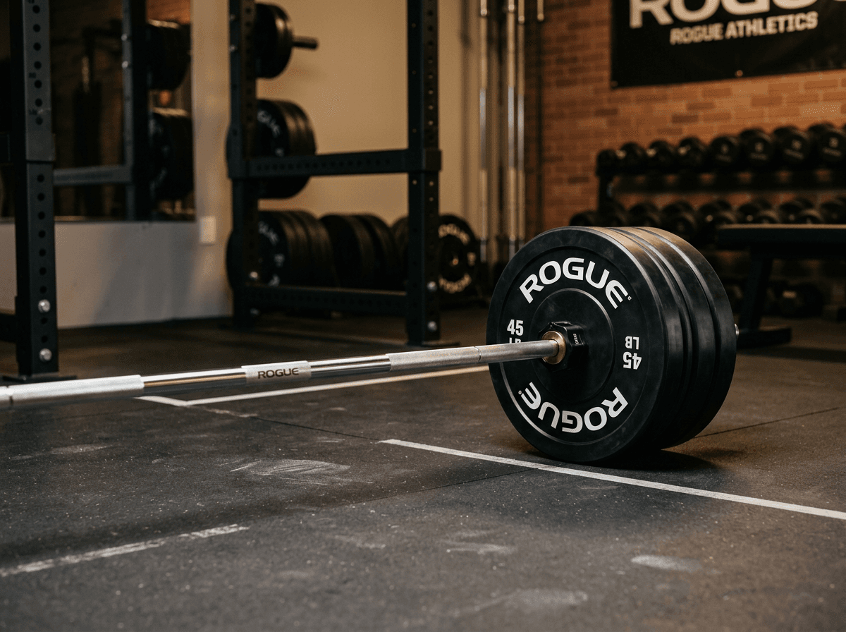 Olympic Barbell and Bumper Plate Set
