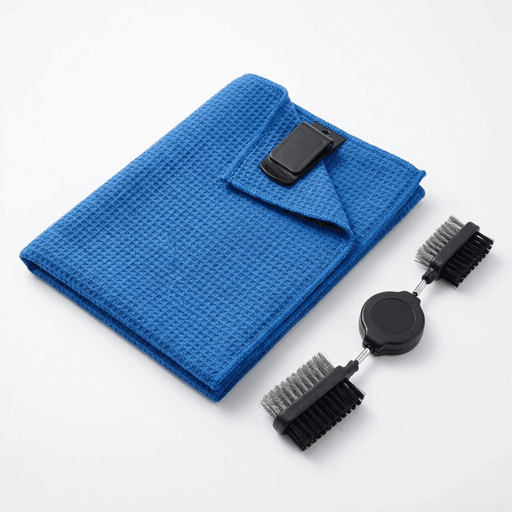 Golf Towel & Club Brush Kit