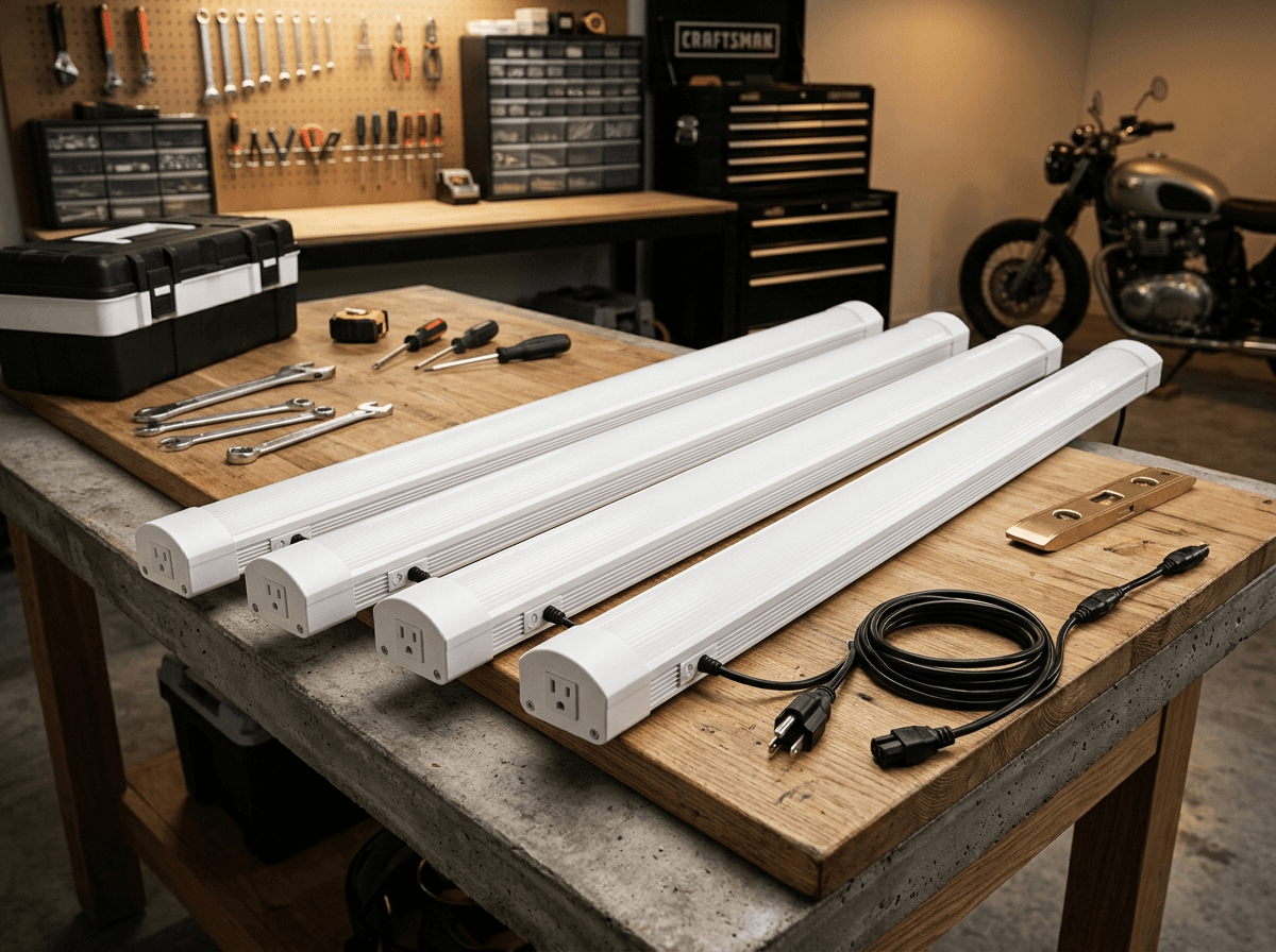 LED Shop Lights (4-Pack, Linkable)