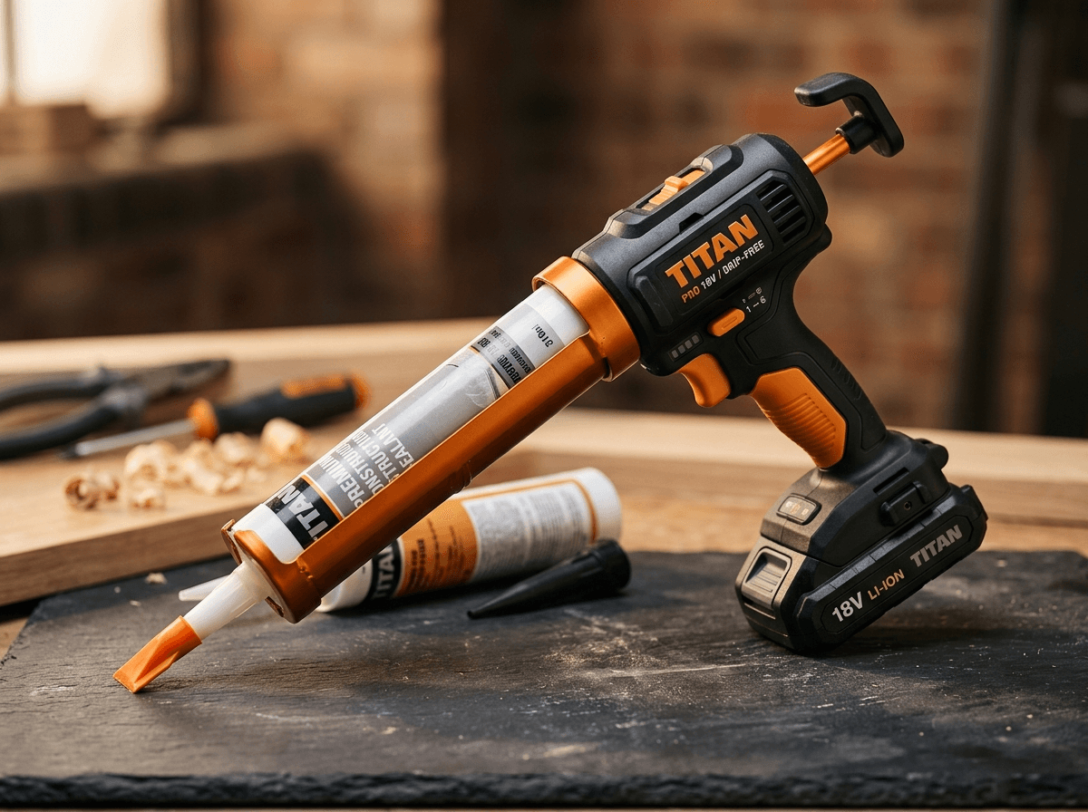 Caulking Gun (Battery-Powered, Drip-Free)