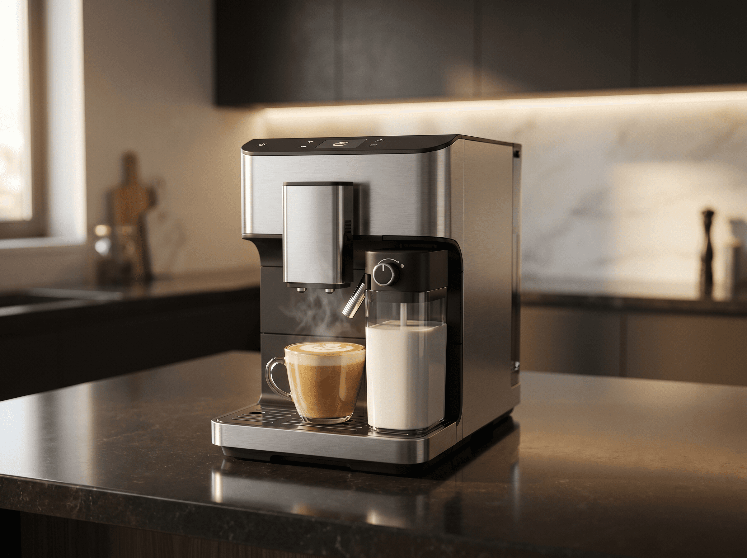 Smart Espresso Machine with Milk Frother